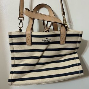 Kate Spade Canvas Striped Tote Bag
